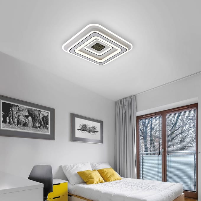 JUST LIGHT. GmbH JUST LIGHT. Plafondlamp Tolago, 49x49 cm, CCT, dimbaar