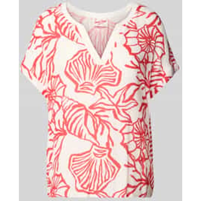 Regular fit blouseshirt met V-hals