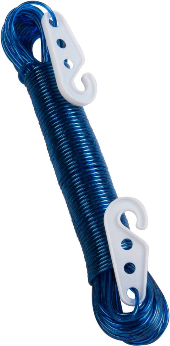 Lifetime Clean - Waslijn - Waslijndraad - Stalen Kern - 20 meter Draad - Blauw