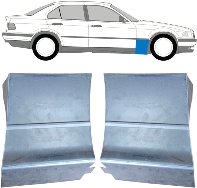 Reparatiepaneel voorspatbord voor BMW 3 E36 1990-2000 / Links + Rechts / Set