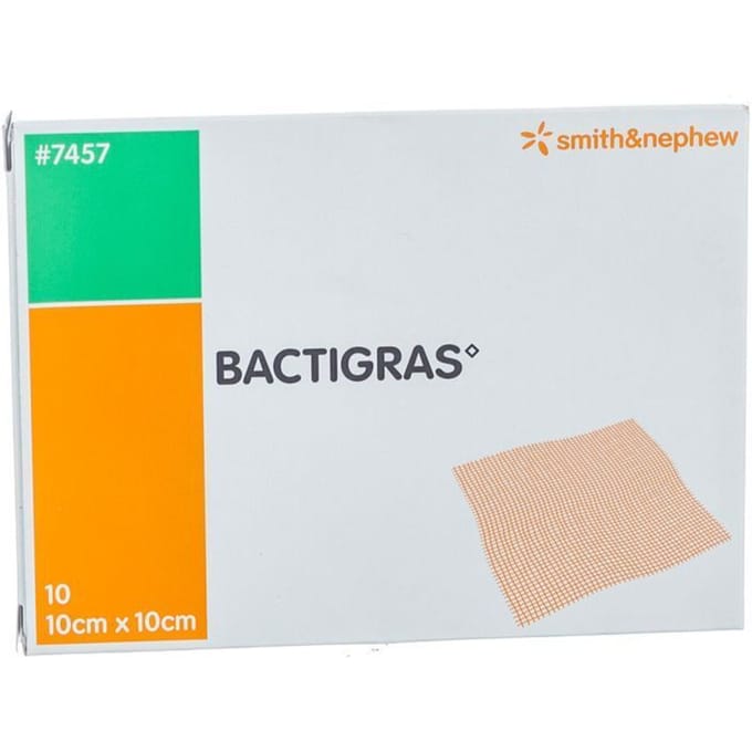 Bactigras Verband 10cmx10cm 10 7457