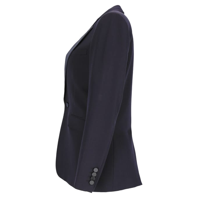 Saint Laurent single-breasted blazer in marineblauwe wol