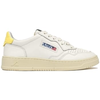 Lage Sneakers Autry Medalist Low Leather W - White/Lemon Meringue