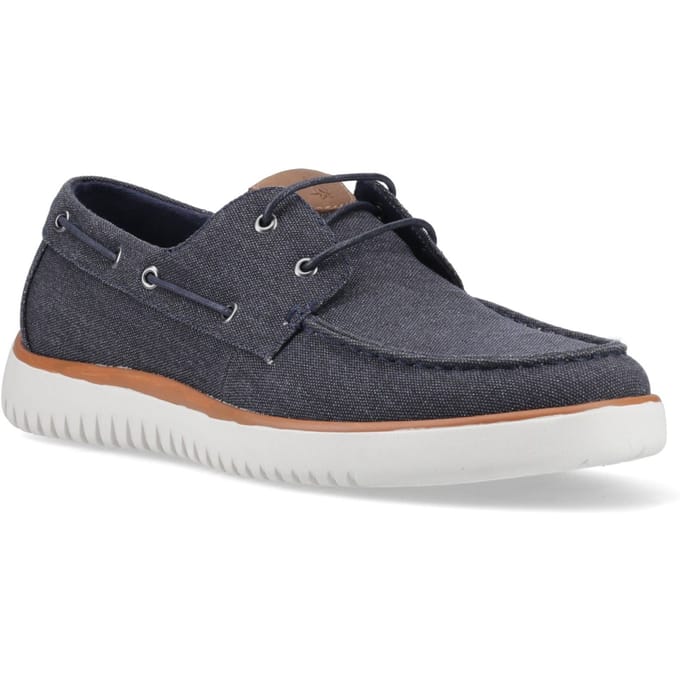 Hush Puppies Daniel Canvas Heren Marineblauwe Bootsschoenen