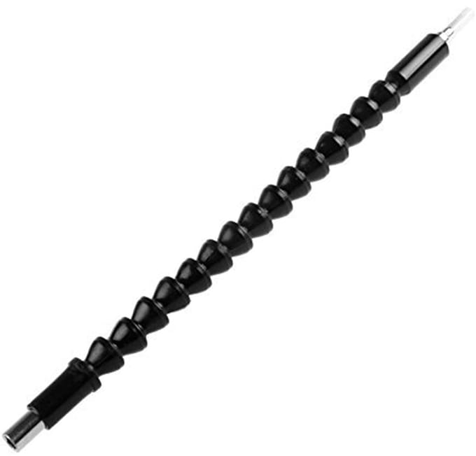 Dailygoods - Flex-bitverlengingen - Schroevendraaierbitadapter - 290 mm - Flexibele as - Tool voor klussen - Zwart, Rood, Oranje, Blauw