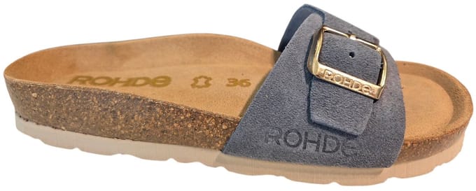 Rohde 5589 55 Slippers Blauw Suede Dames - Blauw - 41