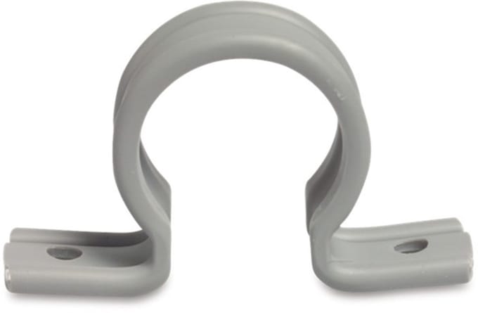 Zadel PVC-U 50 mm klik grijs, per 1 stuk
