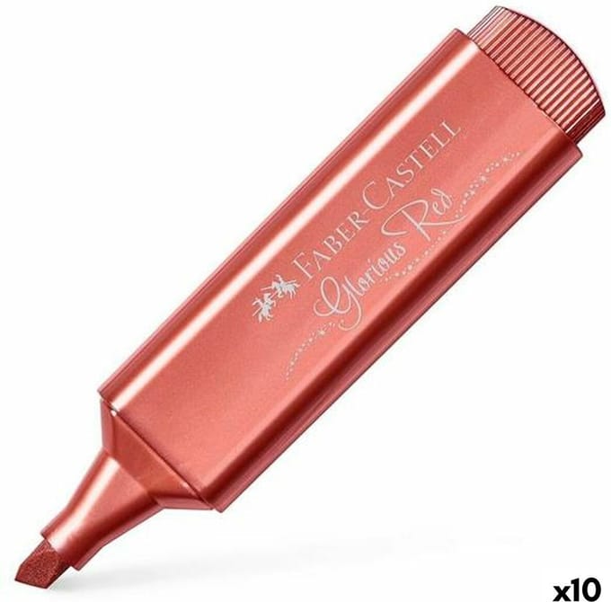 Faber-Castell Textliner 46 markeerstift 1 stuk(s) Metallic rood