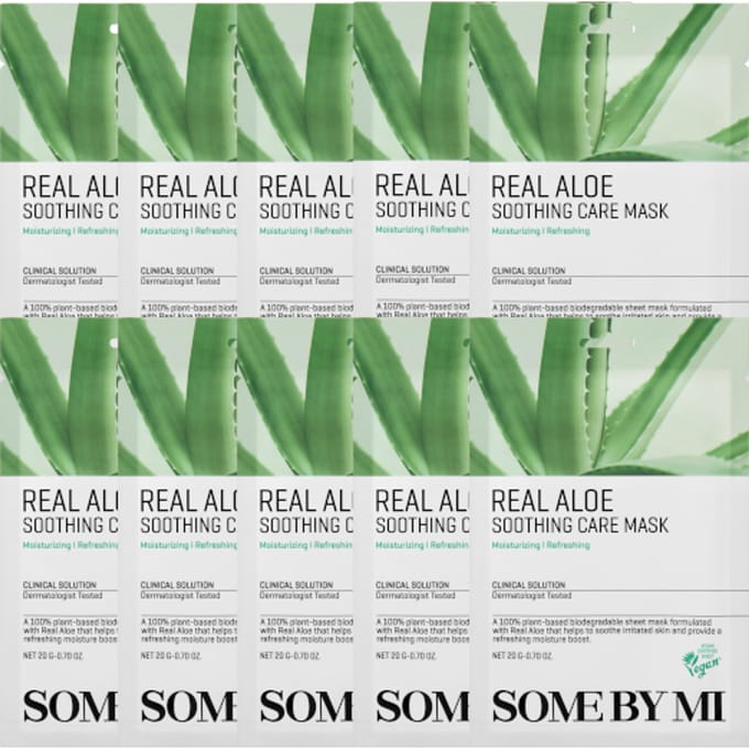 SOME BY MI - Real Aloe Soothing Care Mask - 10stukken