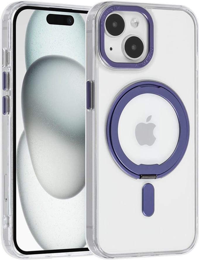 UNIQ Accessory Back Cover - Apple iPhone 15 - Transparant - Schokabsorptie & MagSafe-ring