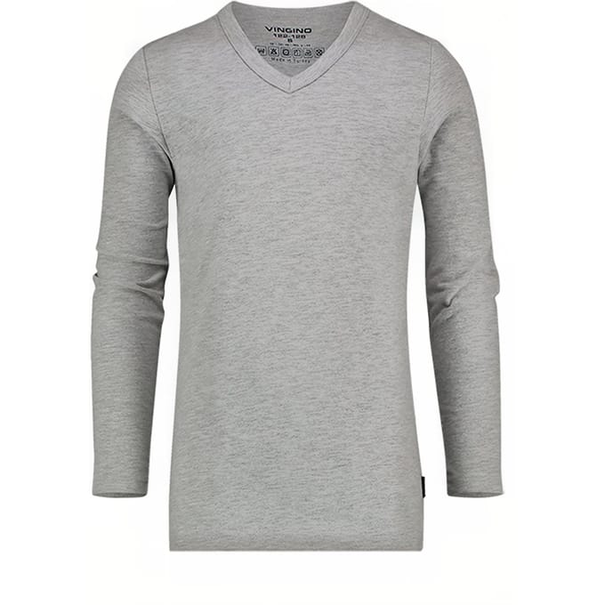 Vingino Long Sleeves V Neck Ts Boys 910 Maat: S | T-Shirts Outlet | kids | Grijs