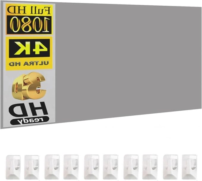 Projectiescherm 72 inch - Draagbaar scherm - Thuisbioscoop - Anti-licht technologie - 159 x 90 cm - Grijs