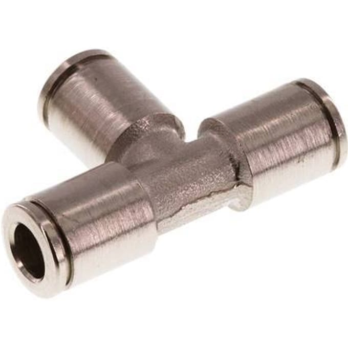 6mm T-koppeling Messing Insteekfitting FKM