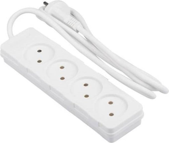 Benson Stekkerdoos - 4 aansluitpunten - 1.5 meter snoer - wit