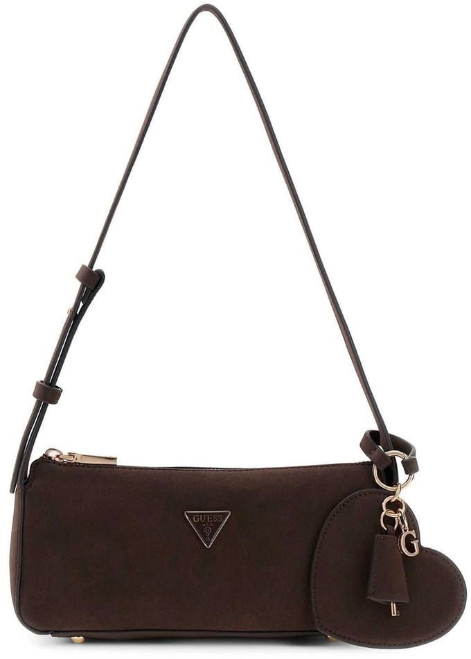 GUESS schoudertas Isobel Mini Shoulder Bag Espresso donkerbruin