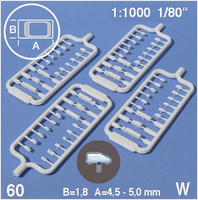 Schulcz Auto's assorti - Modelbouw wit - Schaal 1:1000 - 60 stuks