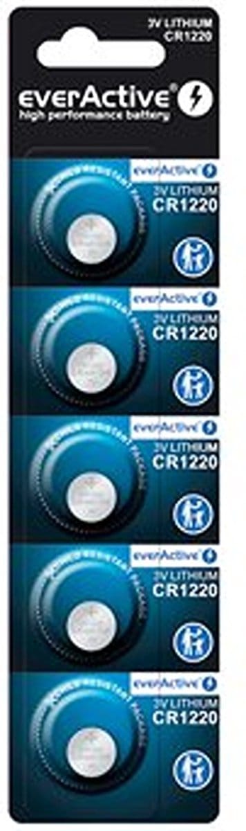 Everactive Mini Cr1220 Lithiumbatterij Voor Horloges En Rekenmachines, 5 Stuks