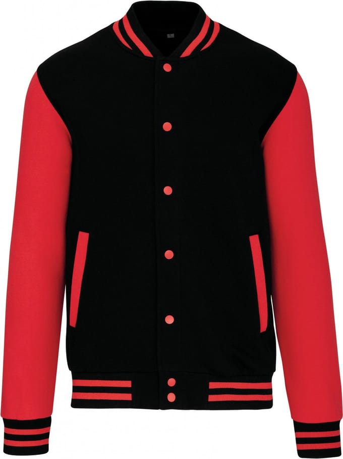 Kariban College jacket unisex K497 - BLACK / RED - S
