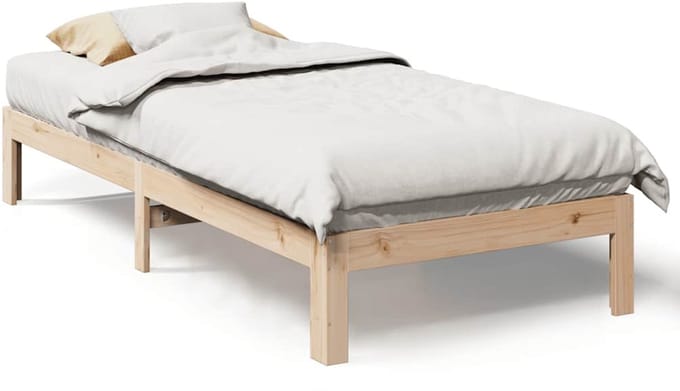 vidaXL - Bedframe - zonder - matras - massief - grenenhout - 90x200 - cm