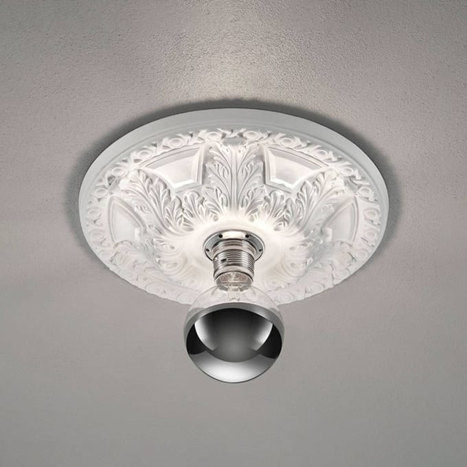 Trio Lighting Plafondlamp Lilly, gips, stucwerklook Ø 30 cm