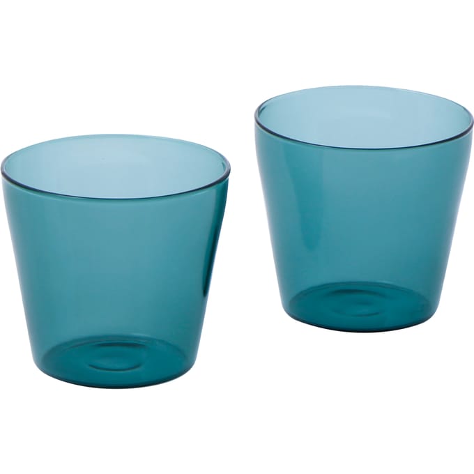 NINE Milk drinkglas set van 2 - aqua
