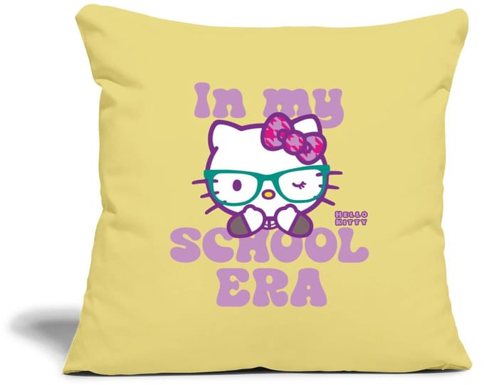 Hello Kitty Met Bril In My School Era Sierkussenhoes, 45 x 45 cm