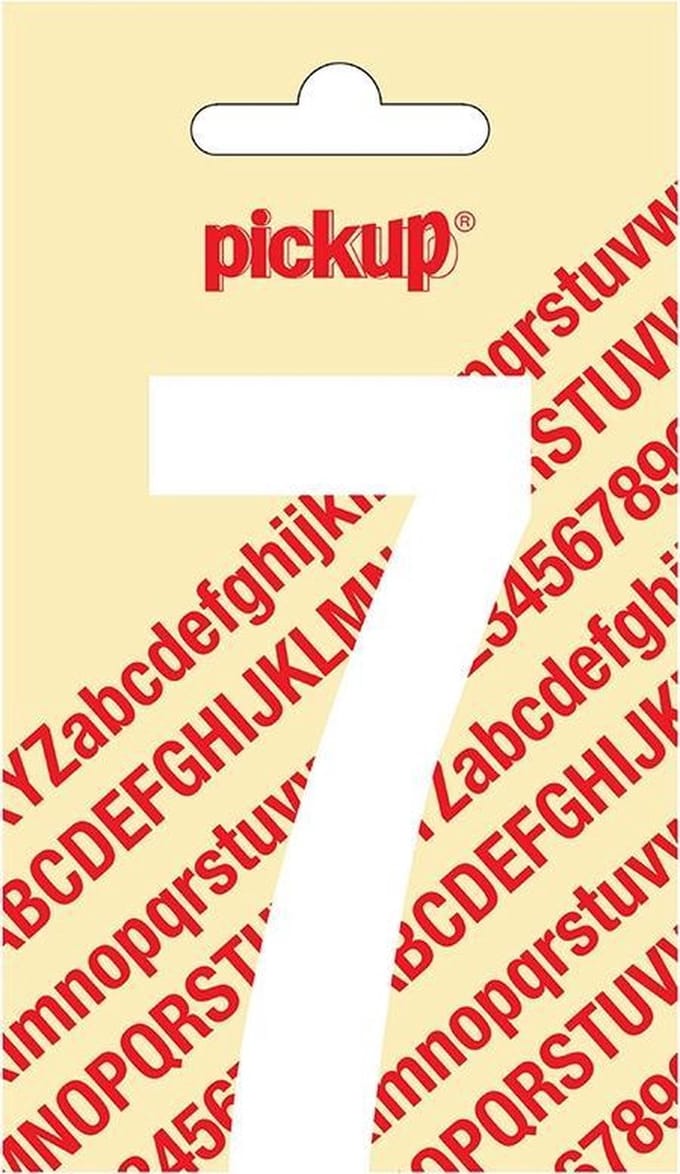 Pickup plakcijfer Nobel 90 mm wit 7 - 310120907