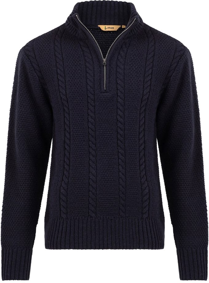 Life-Line Thijz Half Zip Sweater - Heren Korte rits fleece - Navy