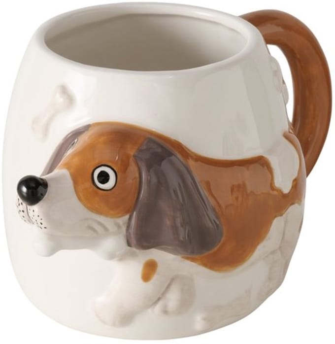 Boltze - Mok - Beker - Hond - Handgemaakt - Keramiek - 10x11.5cm