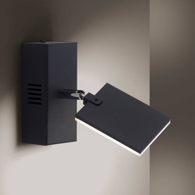 PURE Mira LED wandlamp met remote, CCT, zwart