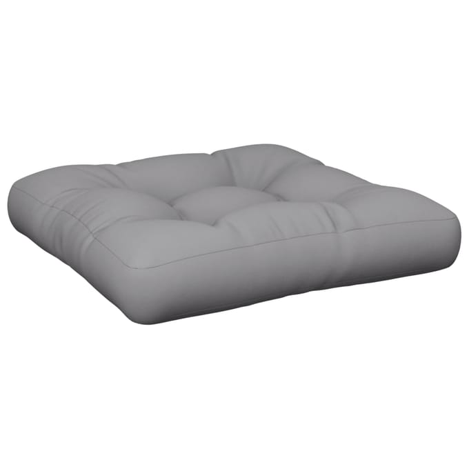 vidaXL - Palletkussen - 58x58x10 - cm - stof - grijs