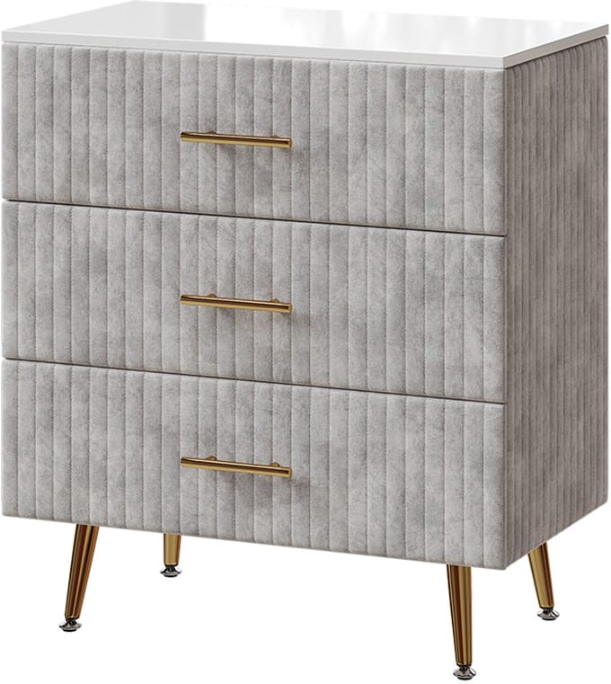 Vicco Velia Ladekast – 70 x 78.5 cm met 3 laden Grijs
