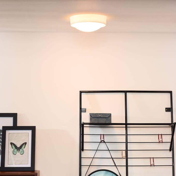 Lucide LEX - Plafonnière (Plafondlamp) - Ø 25 cm - 1xE27 - Wit