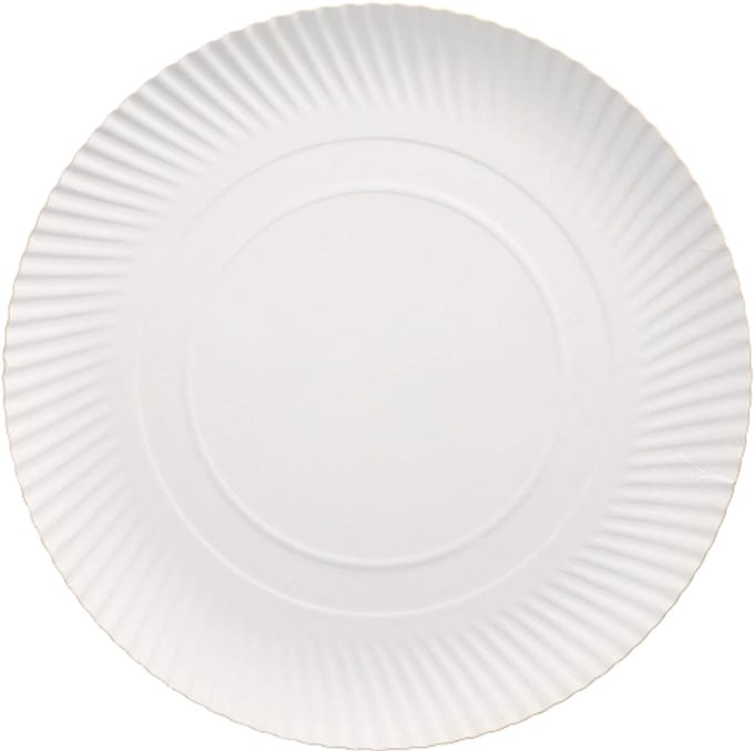 8x 25 Borden karton pure rond Ø 32 cm · 2 cm wit