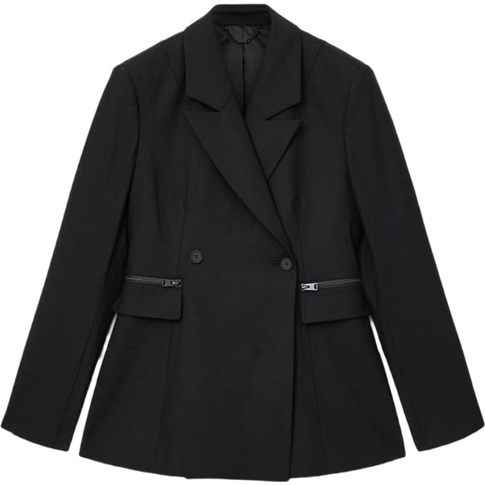 AllSaints Mimmie Blazer Black Größe: 2 | Blazer Outlet | Damen | Schwarz