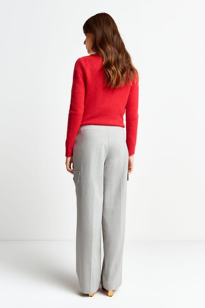 Rich & Royal Cargo Pants With Pleat Pebble Grey Maat: 40 | Cargobroeken Outlet | Dames | Grijs
