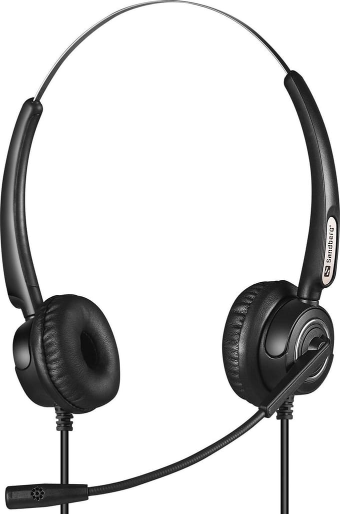 Sandberg - 126-30 - Koptelefoon - Bedraad - Kantoor/callcenter - USB Type-A - Zwart