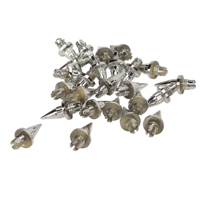 25 stuks Wielvelg Klinkmoer Stijlvolle Look Eenvoudige Installatie Spiked Wielvelg Rand Klinkmoer voor Wielen zilver