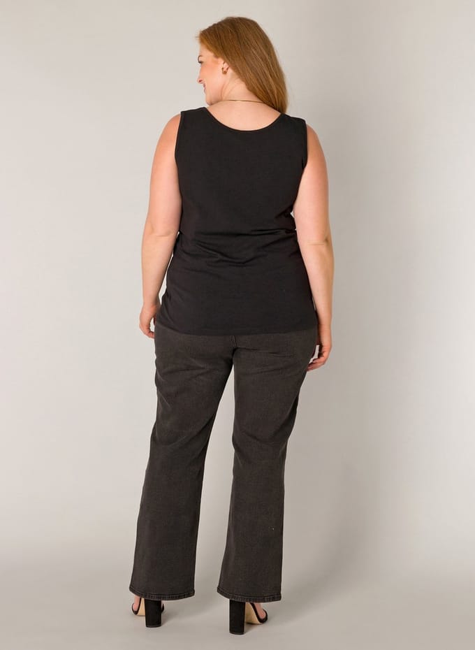 BASE LEVEL CURVY Yuppie Top - Black - maat 2(50)