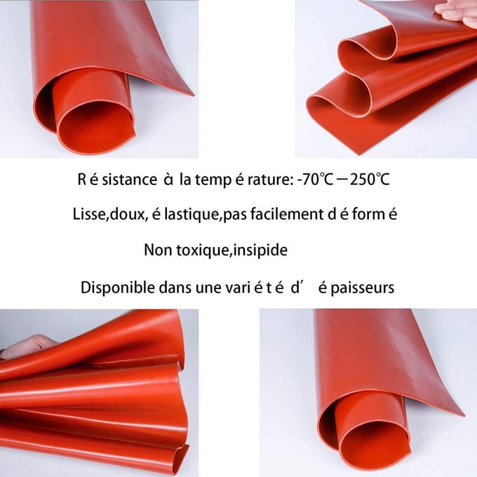 Vierkante siliconen plaat 500x500mm - Hoge Temperatuur Afdichting & Schokdemping