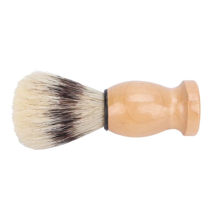 Blaireau de rasage portable pour homme, accessoire de coiffure pour le visage beige