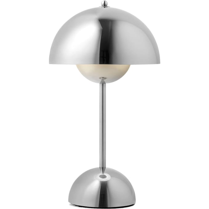 &Tradition Oplaadbare tafellamp Flowerpot VP9 - chroom gepolijst