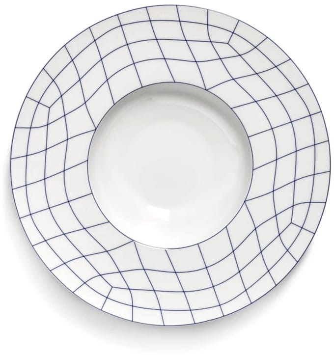 Serax Ann Van Hoey Nido diep bord klein centraal D28cm blauw /wit