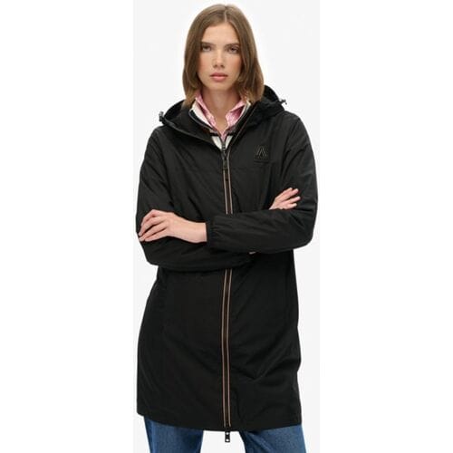Superdry Lange Tri Windbreaker Jas Black Grootte: 44