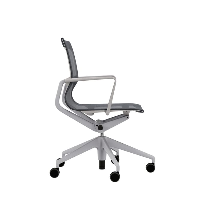 Vitra Physix bureaustoel - soft grey - 08 kiezelgrijs - soft grey - Wieltjes voor harde bodems