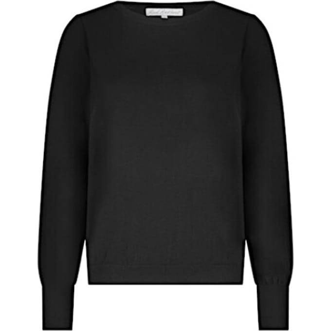 Red Button top SRB4750 Sweet puff sleeve - Black