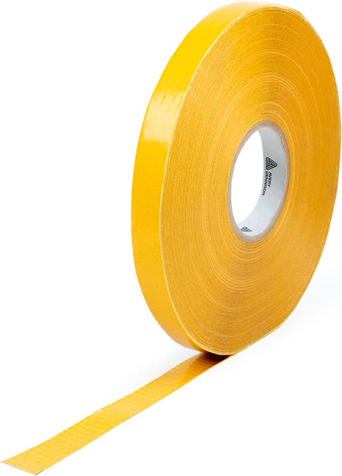 Rubbermagazijn - Dubbelzijdig tape - Breedte 25 mm - Transparant met netstructuur - Rol 250 meter