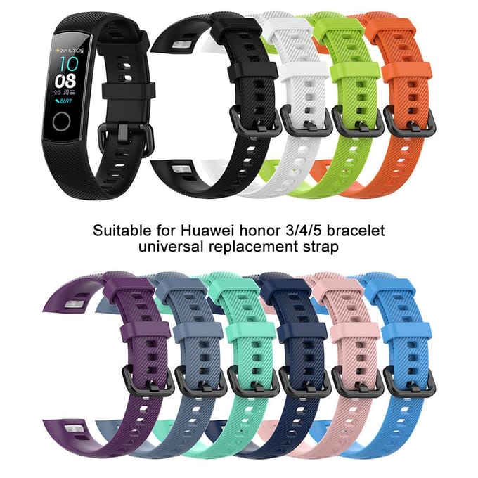 Siliconen Polsbandje Voor Huawei Honor 3 4 Smart Polsband Band Vervangende Accessoires Black black