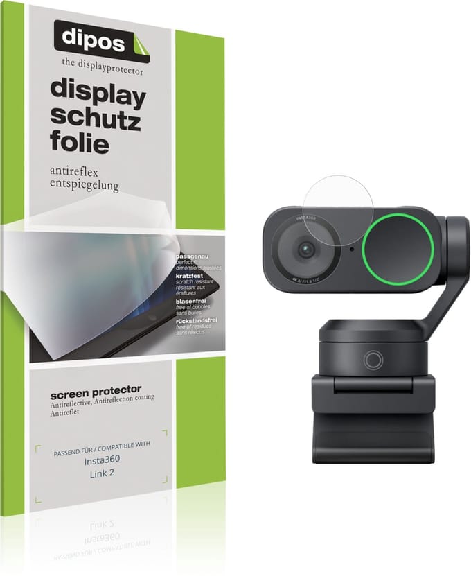 dipos – 4x Matte Beschermfolie geschikt voor Insta360 Link 2 | Krasbestendige & antireflecterende Screenprotector Ultra-Thin