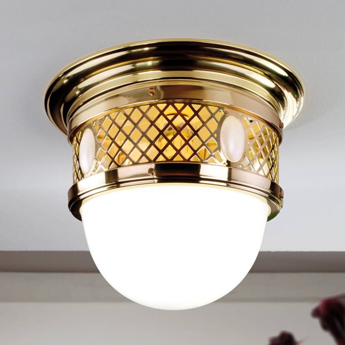 ORION Messing plafondlamp ALT WIEN in Jugendstil-design